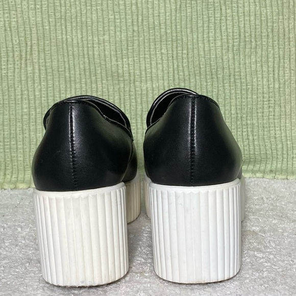 Shelly’s London Women's Black Leather Platform Slip On Shoes - Size US 6 - Picture 4 of 12